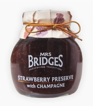 MRS BRIDGES STRAWBERRY PRESERVE WITH CHAMPAGNE