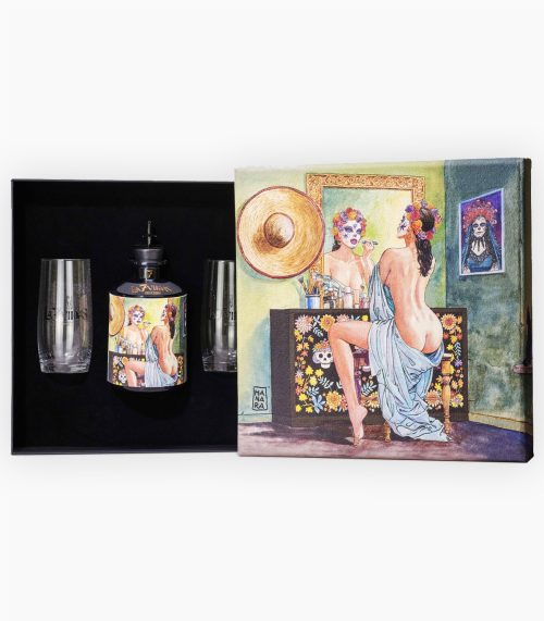 J.Rose La 7 Vidas Blanco Luxury Box Con 2 Bicchieri