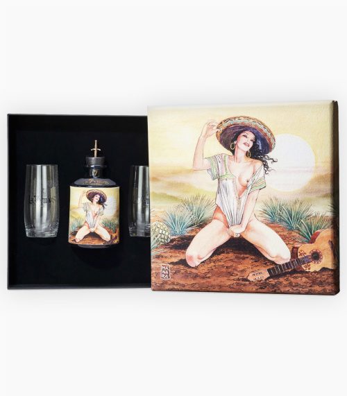 J.Rose La 7 Vidas Reposado Luxury Box Con 2 Bicchieri