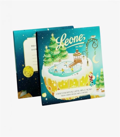 Leone Biglietto Di Auguri Con Tavoletta Cioccolato Al Latte