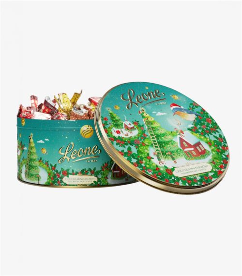 Leone Latta Cappelliera Natale Con Cioccolatini Assortiti