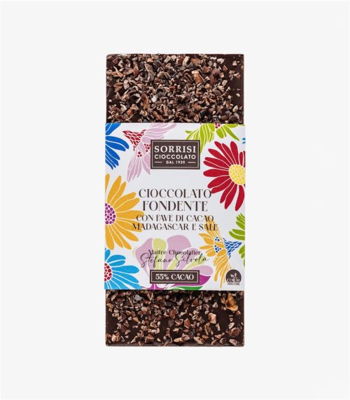 Boella & Sorrisi Tavoletta di cioccolato fondente con fave di cacao Madagascar e sale