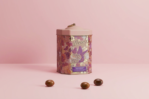 LEONE LATTA OTTAGONALE OVETTI DI CIOCCOLATO RIPIENI ASSORTITI